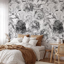 Black and White Peony Wallpaper Black and White Peony Wallpaper