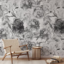 Black and White Peony Wallpaper Black and White Peony Wallpaper