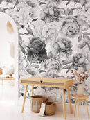 Black and White Peony Wallpaper Black and White Peony Wallpaper