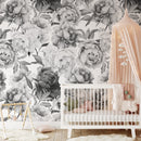 Black and White Peony Wallpaper Black and White Peony Wallpaper