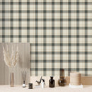 Classic Beige and Gray Plaid Wallpaper - Peel and Stick Wallpaper Classic Beige and Gray Plaid Wallpaper - Peel and Stick Wallpaper