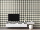 Classic Beige and Gray Plaid Wallpaper - Peel and Stick Wallpaper Classic Beige and Gray Plaid Wallpaper - Peel and Stick Wallpaper