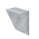 Polar White Marble Designer Triangle Sink Wall-mount Bathroom Sink (W)12" (L)18" (H)24" Polar White Marble Designer Triangle Sink Wall-mount Bathroom Sink (W)12" (L)18" (H)24"