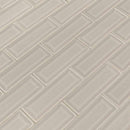 MSI Portico Pearl Beveled Polished Ceramic Mosaic Wall Tile 2"x6" MSI Portico Pearl Beveled Polished Ceramic Mosaic Wall Tile 2"x6"