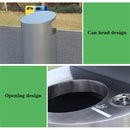 Premium Heavy Duty Outdoor Semi-Open Commercial Cylindrical Stainless Steel Garbage Trash Can With Ash Tray (SAK45215) Premium Heavy Duty Outdoor Semi-Open Commercial Cylindrical Stainless Steel Garbage Trash Can With Ash Tray (SAK45215)