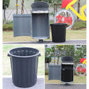 Premium Heavy Duty Outdoor Semi-Open Commercial Cylindrical Stainless Steel Garbage Trash Can With Ash Tray (SAK45215) Premium Heavy Duty Outdoor Semi-Open Commercial Cylindrical Stainless Steel Garbage Trash Can With Ash Tray (SAK45215)