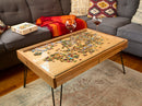 Rustic Puzzle Coffee Table with removable glass top - includes 2 hidden drawers - 24x36" Rustic Puzzle Coffee Table with removable glass top - includes 2 hidden drawers - 24x36"