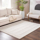 Hija Cream High-Low Area Rug Hija Cream High-Low Area Rug