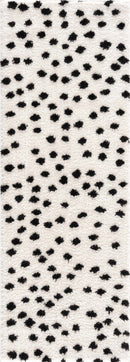 Cansu Black & White Dotted Area Rug Cansu Black & White Dotted Area Rug