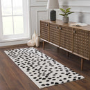 Cansu Black & White Dotted Area Rug Cansu Black & White Dotted Area Rug