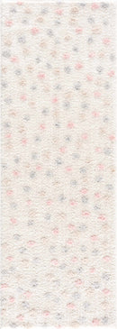 Cansu Pink & Cream Dotted Area Rug Cansu Pink & Cream Dotted Area Rug