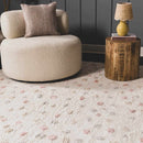 Cansu Pink & Cream Dotted Area Rug Cansu Pink & Cream Dotted Area Rug