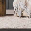 Cansu Pink & Cream Dotted Area Rug Cansu Pink & Cream Dotted Area Rug