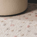 Cansu Pink & Cream Dotted Area Rug Cansu Pink & Cream Dotted Area Rug