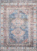 Baltinglass Rust & Blue Washable Area Rug - Clearance Baltinglass Rust & Blue Washable Area Rug - Clearance