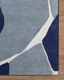 Robbins Modern Blue Wool Rug Robbins Modern Blue Wool Rug