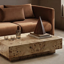 Root Veneer Polished Natural Wood Coffee Table - (W)47" (L)29.5" (H)12" Root Veneer Polished Natural Wood Coffee Table - (W)47" (L)29.5" (H)12"