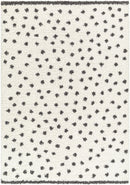 Chaia Dotted Black & White Plush Rug Chaia Dotted Black & White Plush Rug