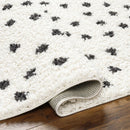 Chaia Dotted Black & White Plush Rug Chaia Dotted Black & White Plush Rug