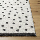 Chaia Dotted Black & White Plush Rug Chaia Dotted Black & White Plush Rug