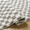 Kieu Taupe Checkered Plush Rug Kieu Taupe Checkered Plush Rug
