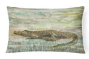 Alligator Sunset Canvas Fabric Decorative Pillow SC2016PW1216 Alligator Sunset Canvas Fabric Decorative Pillow SC2016PW1216