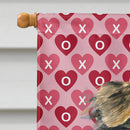 Australian Shepherd Hearts Love and Valentine's Day  Flag Canvas House Size Australian Shepherd Hearts Love and Valentine's Day  Flag Canvas House Size