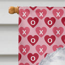 Bichon Frise Hearts Love and Valentine's Day Portrait Flag Canvas House Size Bichon Frise Hearts Love and Valentine's Day Portrait Flag Canvas House Size