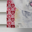 Bichon Frise Hearts Love and Valentine's Day Portrait Flag Canvas House Size Bichon Frise Hearts Love and Valentine's Day Portrait Flag Canvas House Size