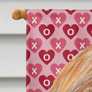 Afghan Hound Hearts Love and Valentine's Day Flag Canvas House Size SC9503CHF Afghan Hound Hearts Love and Valentine's Day Flag Canvas House Size SC9503CHF