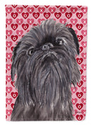 Brussels Griffon Valentine's Love Flag Canvas House Size Brussels Griffon Valentine's Love Flag Canvas House Size