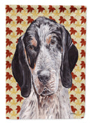 Blue Tick Coonhound Fall Leaves Flag Canvas House Size SC9673CHF Blue Tick Coonhound Fall Leaves Flag Canvas House Size SC9673CHF