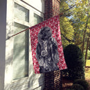 Black Standard Poodle Hearts and Love Flag Canvas House Size SC9698CHF Black Standard Poodle Hearts and Love Flag Canvas House Size SC9698CHF