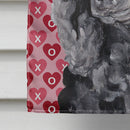 Black Standard Poodle Hearts and Love Flag Canvas House Size SC9698CHF Black Standard Poodle Hearts and Love Flag Canvas House Size SC9698CHF