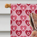 Wire Fox Terrier Hearts and Love Flag Canvas House Size SC9700CHF Wire Fox Terrier Hearts and Love Flag Canvas House Size SC9700CHF