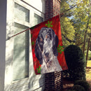Blue Tick Coonhound Red Snowflakes Holiday Flag Canvas House Size SC9745CHF Blue Tick Coonhound Red Snowflakes Holiday Flag Canvas House Size SC9745CHF
