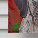 Blue Tick Coonhound Red Snowflakes Holiday Flag Canvas House Size SC9745CHF Blue Tick Coonhound Red Snowflakes Holiday Flag Canvas House Size SC9745CHF