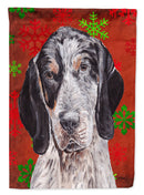 Blue Tick Coonhound Red Snowflakes Holiday Flag Canvas House Size SC9745CHF Blue Tick Coonhound Red Snowflakes Holiday Flag Canvas House Size SC9745CHF