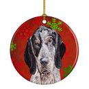 Blue Tick Coonhound Red Snowflakes Holiday Ceramic Ornament SC9745CO1 Blue Tick Coonhound Red Snowflakes Holiday Ceramic Ornament SC9745CO1