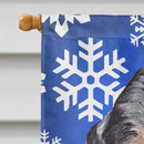 Blue Tick Coonhound Winter Snowflakes Flag Canvas House Size SC9769CHF Blue Tick Coonhound Winter Snowflakes Flag Canvas House Size SC9769CHF
