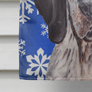 Blue Tick Coonhound Winter Snowflakes Flag Canvas House Size SC9769CHF Blue Tick Coonhound Winter Snowflakes Flag Canvas House Size SC9769CHF