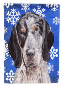 Blue Tick Coonhound Winter Snowflakes Flag Canvas House Size SC9769CHF Blue Tick Coonhound Winter Snowflakes Flag Canvas House Size SC9769CHF