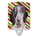 Blue Tick Coonhound Candy Cane Christmas Ceramic Night Light SC9793CNL Blue Tick Coonhound Candy Cane Christmas Ceramic Night Light SC9793CNL