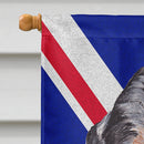 Blue Tick Coonhound with English Union Jack British Flag Flag Canvas House Size SC9890CHF Blue Tick Coonhound with English Union Jack British Flag Flag Canvas House Size SC9890CHF