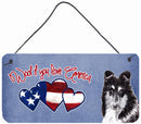 Woof if you love America Collie Wall or Door Hanging Prints SC9902DS612 Woof if you love America Collie Wall or Door Hanging Prints SC9902DS612