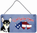 Woof if you love America Chihuahua Wall or Door Hanging Prints SC9933DS612 Woof if you love America Chihuahua Wall or Door Hanging Prints SC9933DS612