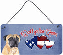 Woof if you love America Mastiff Wall or Door Hanging Prints SC9944DS612 Woof if you love America Mastiff Wall or Door Hanging Prints SC9944DS612