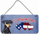 Woof if you love America Doberman Wall or Door Hanging Prints SC9952DS612 Woof if you love America Doberman Wall or Door Hanging Prints SC9952DS612