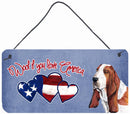 Woof if you love America Basset Hound Wall or Door Hanging Prints SC9957DS612 Woof if you love America Basset Hound Wall or Door Hanging Prints SC9957DS612