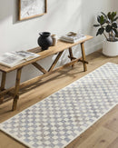 Halen Gray Checkered Area Rug Halen Gray Checkered Area Rug